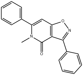 3,6-DIPHENYL-5-METHYLISOXAZOLO(4,5-C)-PYRIDIN-4(5H)-ONE 结构式