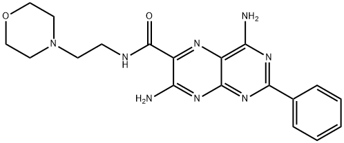 4,7-Diamino-N-(2-morpholinoethyl)-2-phenyl-6-pteridinecarboxamide 结构式