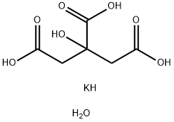 柠檬酸钾一水合物 结构式
