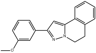 5,6-Dihydro-2-(3-methoxyphenyl)pyrazolo[5,1-a]isoquinoline 结构式