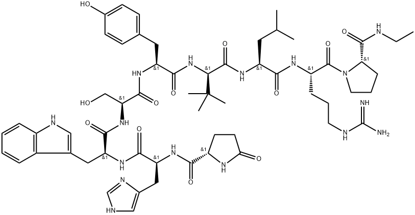 醋酸兰瑞肽 结构式