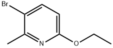 3-溴-6-乙氧基-2-甲基吡啶 结构式