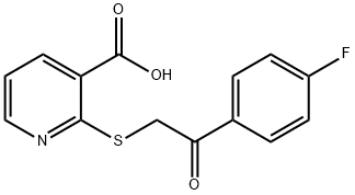 2-{[2-(4-Fluorophenyl)-2-oxoethyl]thio}nicotinic acid 结构式