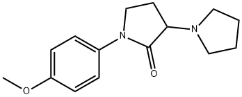 1-(p-Methoxyphenyl)-3-(1-pyrrolidinyl)pyrrolidin-2-one 结构式