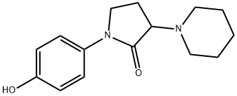 1-(p-Hydroxyphenyl)-3-piperidinopyrrolidin-2-one 结构式