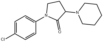 1-(p-Chlorophenyl)-3-piperidinopyrrolidin-2-one 结构式