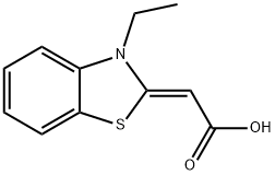 Acetic acid, (3-ethyl-2(3H)-benzothiazolylidene)-, (2Z)- (9CI) 结构式