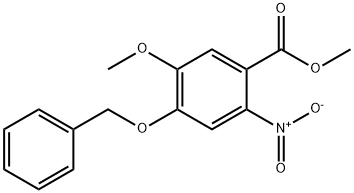 4-苄氧基-5-甲氧基-2-硝基苯甲酸甲酯 结构式