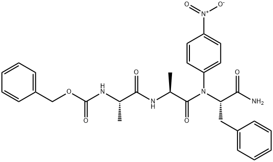 benzyloxycarbonylalanyl-alanyl-phenylalanine-4-nitroanilide 结构式