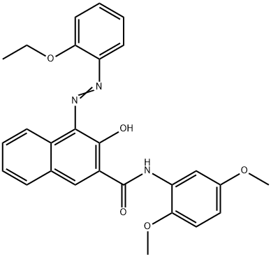 N-(2,5-Dimethoxyphenyl)-4-[(2-ethoxyphenyl)azo]-3-hydroxy-2-naphthalenecarboxamide 结构式