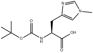 N-BOC-N-IM-1-甲基-L-组氨酸 结构式