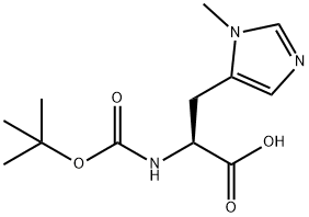 N-叔丁氧羰基-3-甲基-L-组氨酸 结构式