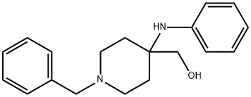 1-苄基-4-(苯氨基)哌啶-4 - 甲醇 结构式