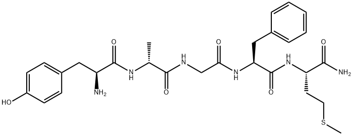 TYR-D-ALA-GLY-PHE-MET-NH2 结构式