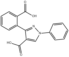 3-(2-羧基苯基)-1-苯基-1H-吡唑-4-羧酸 结构式