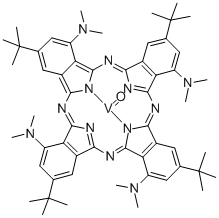 氧钒基3,10,17,24-四叔丁基-1,8,15,22-四(二甲氨基)-29H,31H-PHTHALOCYANINE 结构式