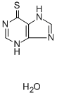 6-巯基嘌呤(一水合物) 结构式