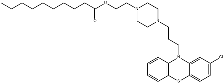 2-[4-[3-(2-氯-10H-吩噻嗪-10-基)丙基]-1-哌嗪基]乙基癸酸酯 结构式