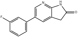 5-(3-氟苯基)-1,3-二氢-2H-吡咯烷酮并[2,3-B]吡啶-2-酮 结构式