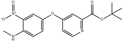 4-[4-(甲氨基)-3-硝基苯氧基]-2-吡啶羧酸-1,1-二甲基乙酯 结构式