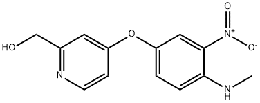 4-[4-(甲氨基)-3-硝基苯氧基]-2-吡啶甲醇 结构式