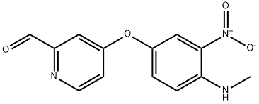 4-[4-(甲基氨基)-3-硝基苯氧基]-2-吡啶甲醛 结构式