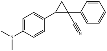 2-[p-(Dimethylamino)phenyl]-1-phenylcyclopropanecarbonitrile 结构式