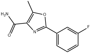2-(m-Fluorophenyl)-5-methyloxazole-4-carboxamide 结构式