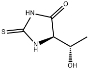 4-Imidazolidinone, 5-(1-hydroxyethyl)-2-thioxo-, [R-(R*,S*)]- (9CI) 结构式