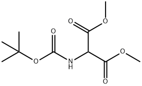 N-BOC-氨基丙二酸二甲酯 结构式