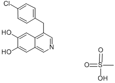 4-(4-氯苯基甲基)-6,7-二甲氧基甲基异喹啉(1:1) 结构式