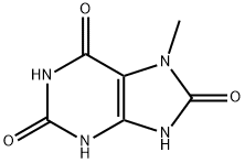 7-甲基-2,6,8-三羟基嘌呤 结构式