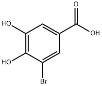 3-溴-4,5-二羟基苯甲酸 结构式