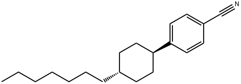 反式-4-(4-庚基环己基)苯腈 结构式