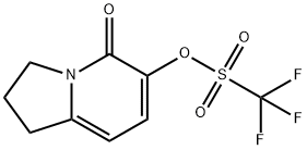 5-OXO-6-TRIFLUOROMETHANESULFONYLOXY-1,2,3,5-TETRAHYDROINDOLIZINE 结构式