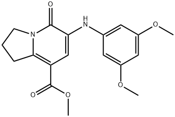 METHYL 6-(3,5-DIMETHOXYPHENYLAMINO)-5-OXO-1,2,3,5-TETRAHYDROINDOLIZINE-8-CARBOXYLATE 结构式