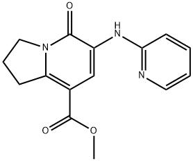 METHYL 5-OXO-6-(PYRIDIN-2-YLAMINO)-1,2,3,5-TETRAHYDROINDOLIZINE-8-CARBOXYLATE 结构式