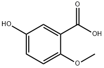 5-羟基-2-甲氧基苯甲酸 结构式