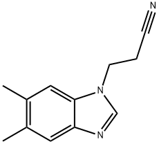 3-(5,6-二甲基-1H-1,3-苯并咪唑-1-基)丙腈 结构式