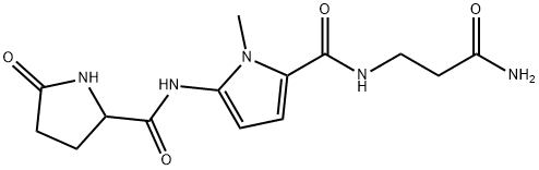 N-(2-Carbamoylethyl)-1-methyl-5-[[(5-oxo-2-pyrrolidinyl)carbonyl]amino]-1H-pyrrole-2-carboxamide 结构式