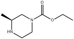 1-Piperazinecarboxylicacid,3-methyl-,ethylester,(3S)-(9CI) 结构式