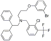 BenzeneethanaMine, N-[3-(3-broMophenoxy)propyl]-N-[[2-chloro-3-(trifluoroMethyl)phenyl]Methyl]-b-phenyl- 结构式