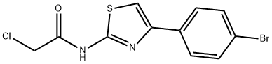 N-[4-(4-溴-苯基)-噻唑-2-基]-2-氯-乙酰胺 结构式