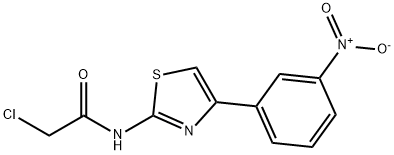2-氯-N-[4-(3-硝基苯基)-1,3-噻唑-2-基]乙酰胺 结构式