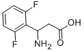 3-AMINO-3-(2,6-DIFLUORO-PHENYL)-PROPIONIC ACID 结构式