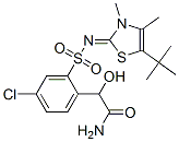 Benzeneacetamide,  4-chloro-2-[[[5-(1,1-dimethylethyl)-3,4-dimethyl-2(3H)-thiazolylidene]amino]sulfonyl]--alpha--hydroxy- 结构式