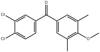 3,4-DICHLORO-3',5'-DIMETHYL-4'-METHOXYBENZOPHENONE 结构式