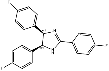 CIS-2,4,5-TRIS(4-FLUOROPHENYL)IMIDAZOLINE 结构式