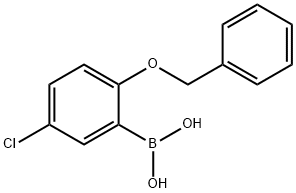 2-苄氧基-5-氯苯硼酸 结构式