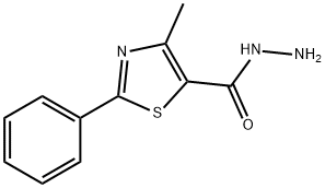 4-甲基-2-苯基-1,3-噻唑-5-碳酰肼 结构式